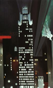 Georgia O Keeffe : The Radiator Building at Night, New York